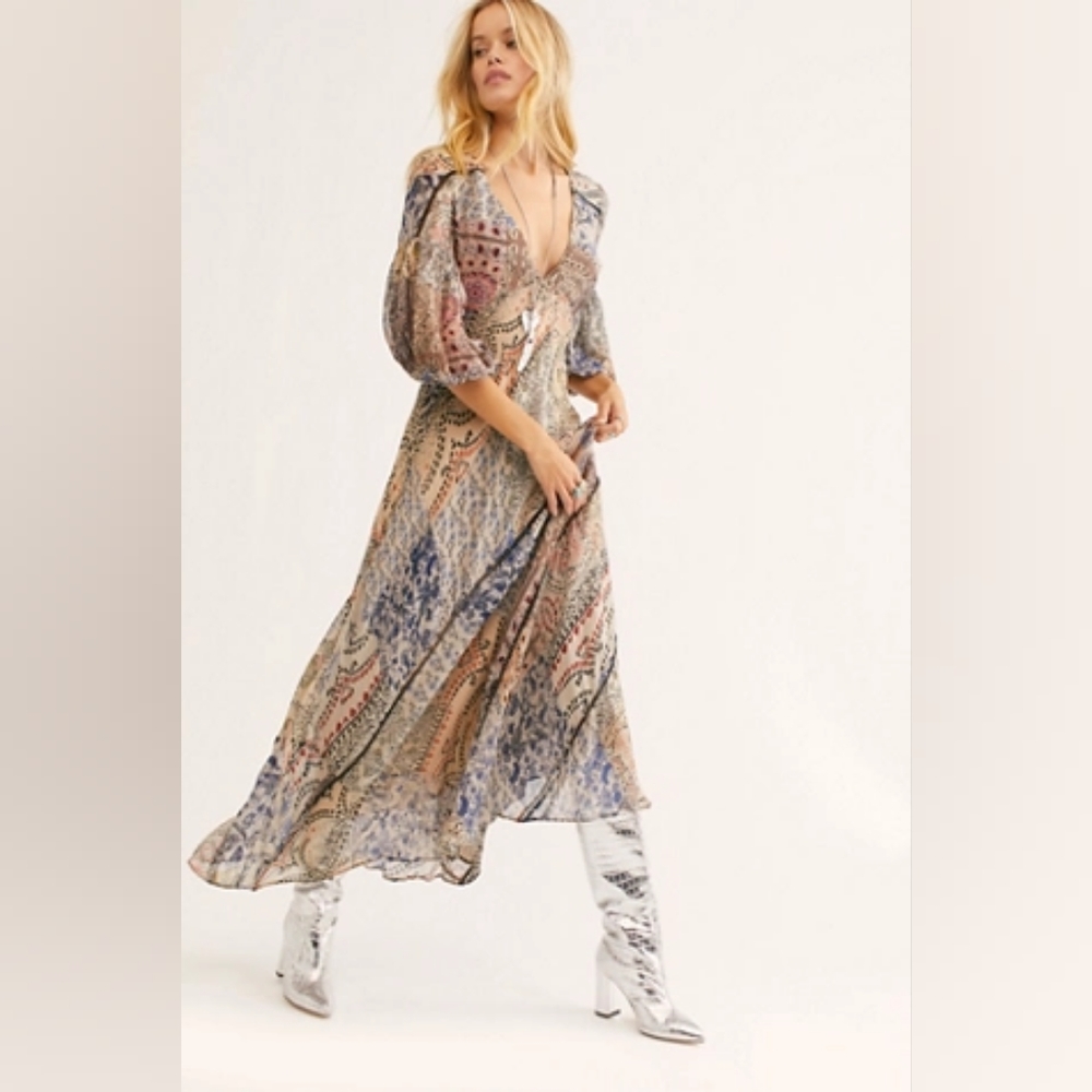 Free People NWT Moroccan Dream Maxi Dress- Size 0